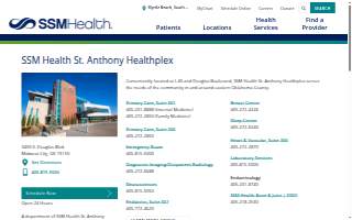 SSM Health St. Anthony Healthplex website