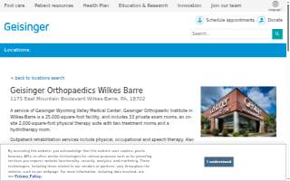 Geisinger Orthopaedics Wilkes Barre website