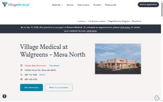 Village Medical at Walgreens - Mesa North website