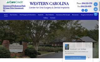Western Carolina Center for Oral Surgery & Dental Implants website