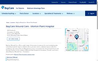 BayCare Wound Care - Morton Plant Hospital website
