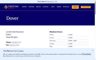 Excelsia Injury Care Dover website