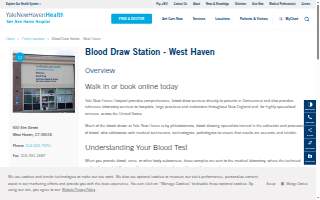 Yale New Haven health - Blood Draw Station - West Haven website