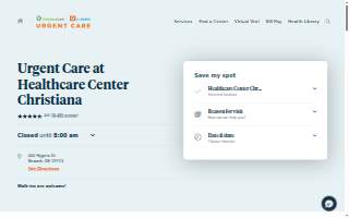 Christiana urgent care website