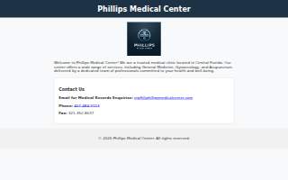 Phillips Medical Center website