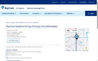 BayCare Medical Group Primary Care (Allendale) website