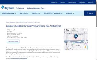 BayCare Medical Group Primary Care (St. Anthony's) website