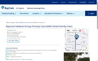 BayCare Medical Group Primary Care - 66th Street website
