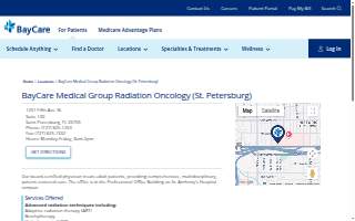 BayCare Medical Group Radiation Oncology (St. Petersburg) website