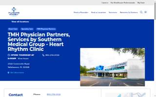 TMH Physician Partners, Services by Southern Medical Group - Heart Rhythm Clinic website