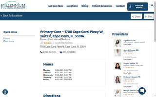 Millennium Physician Group - Cape Coral Primary-Care website