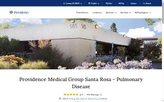 Providence Medical Group Santa Rosa - Pulmonary Medicine website