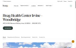 Hoag Health Center - Irvine - Woodbridge website