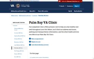 Palm Bay VA Clinic website