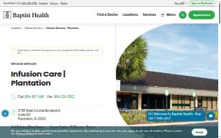 Baptist Health Infusion Care | Plantation website