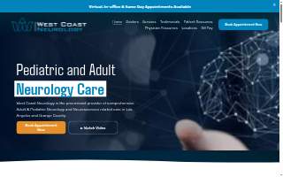 West Coast Neurology website