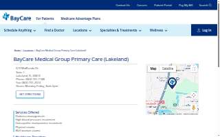 BayCare Medical Group Primary Care (Lakeland) website