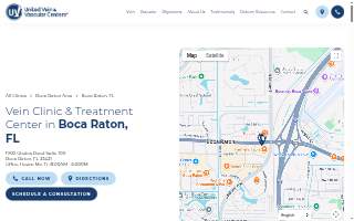 United Vein & Vascular Centers of Boca Raton website