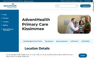 AdventHealth Primary Care Kissimmee website