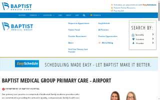 Baptist Medical Group Primary Care - Airport website