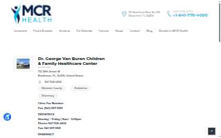 Dr. George Van Buren Children & Family Healthcare Center website