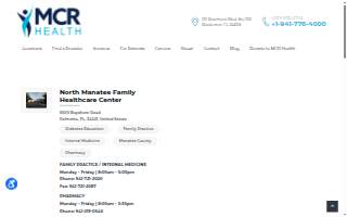MCR North Manatee Family Healthcare Center website