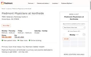 Piedmont Physicians at Northside website