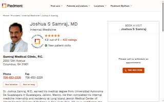 Samraj Medical Clinic, PC website