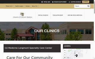 CU Medicine Longmont Specialty Care Center website