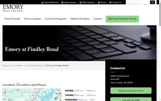 Emory at Findley Road website