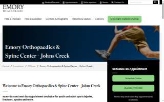 Emory Orthopaedics & Spine Center - Johns Creek website