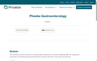 Phoebe Gastroenterology website