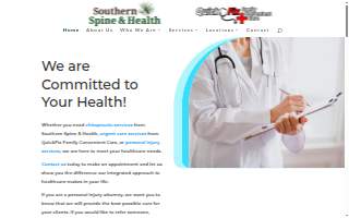 Southern Spine and Health of Albany website