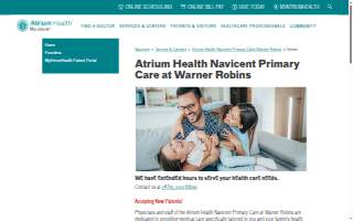 Atrium Health Navicent Primary Care Warner Robins website