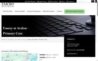 Emory at Avalon website