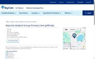 BayCare Medical Group Primary Care (Jeffords) website