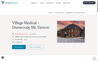 Village Medical - Dunwoody Mt. Vernon website