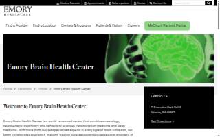 Emory Brain Health Center - Neurology website