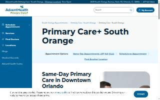 AdventHealth Primary Care+ South Orange website