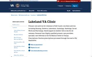 Lakeland VA Clinic website