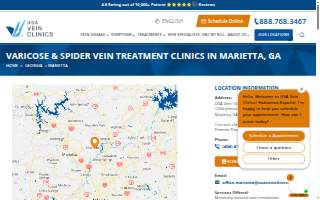 USA Vein Clinics - Marietta website