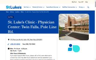 St. Luke's Clinic - Physician Center: Twin Falls, Pole Line Rd. website