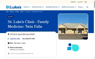 St. Luke's Clinic - Family Medicine: Twin Falls website