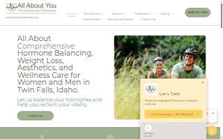 All About You Hormones and Wellness website