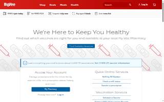 Hy-Vee Pharmacy of Columbia website