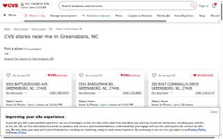 CVS of Greensboro website