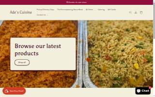 Ade's Cuisine website