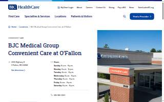 BJC Medical Group Convenient Care at O'Fallon website