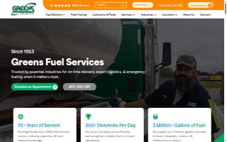 Greens Energy HVAC & Fuel website