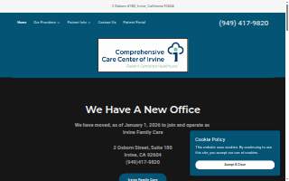 Comprehensive Care Center of Irvine website